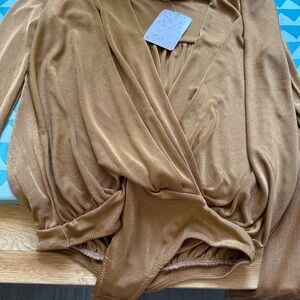 Free People Tan Bodysuit